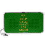 [UK Flag] keep calm and pass the green  Doodle Speakers