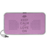 [Two hearts] keep calm and love on  Doodle Speakers