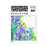 Doodlebugs Blue Postage Stamp