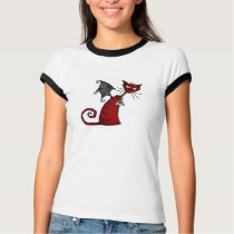 doom kitty (no txt) t-shirts