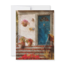 Door - Blue Front Door invitations
