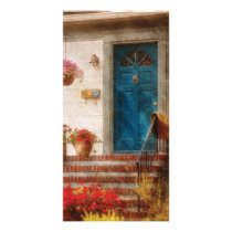 Door - Blue Front Door photo cards by suburbanscenes Door - Blue Front Door photo cards