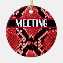DOOR HANGER - "MEETING" REVERSES TO "LUNCH" ORNAMENT