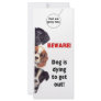 Door hanger Warning sign Dog Pet sign Full Color Rack Card