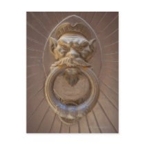 Door knocker in Siena, Italy. Post Cards