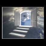 Door opened on a mystic eye postcards