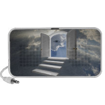 Door opened on a mystic eye speaker