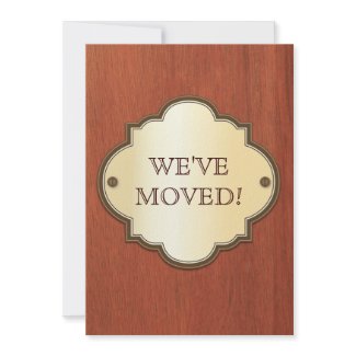 Door Plaque Moving Announcement invitation