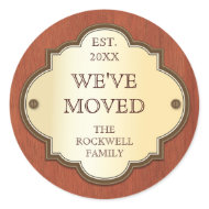Door Plaque Moving Announcement Sticker sticker