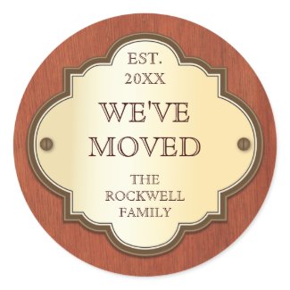 Door Plaque Moving Announcement Sticker sticker