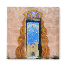 Doorway to Santa Fe Magnet