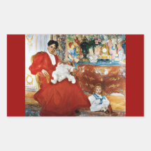 Dora Lamm and Children Rectangular Stickers