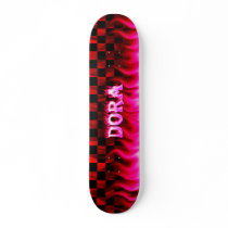 Dora skateboard pink fire and flames design. by skatersollie Dora skateboard pink fire and flames design.