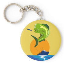 Dorado dolphin fish mahi-mahi key chains