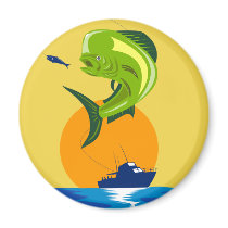 Dorado dolphin fish mahi-mahi refrigerator magnets