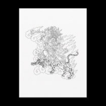 Dorje Tröllö Line Drawing [postcard] postcards