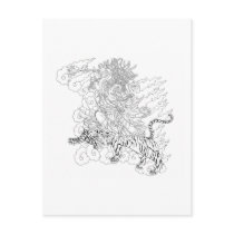 Dorje Tröllö Line Drawing [postcard]