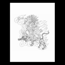 Dorje Tröllö Line Drawing [postcard] postcards