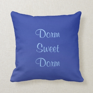 Dorm Sweet Dorm Square Pillow Blue Custom 2 Sides