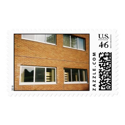 Dorm Windows, Summer, Wadsworth Hall, MTU Stamps by danielcboyer