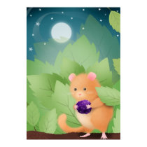Dormouse dinner - poster print posters