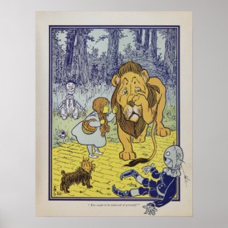 Dorothy meets the Cowardly Lion print