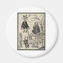 Dorthy, Scarecrow And Toto Magnet