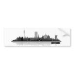 Dortmund town center of skyline bumper sticker