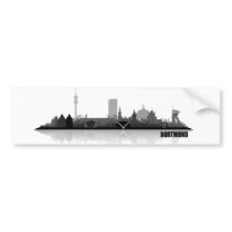 Dortmund town center of skyline bumper sticker