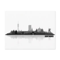 Dortmund town center of skyline postcards