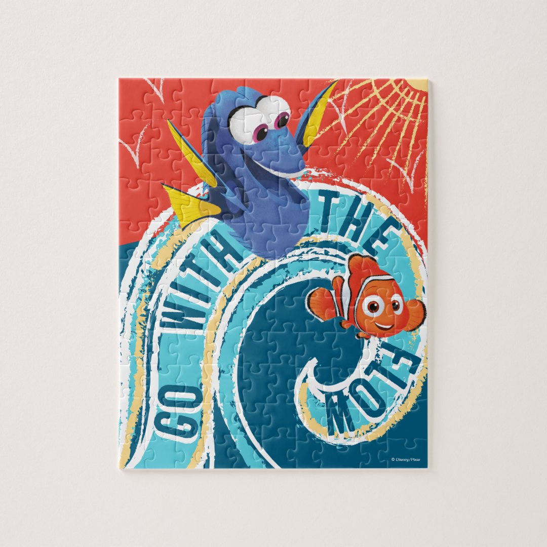 Dory Nemo Go With The Flow Jigsaw Puzzle Zazzle