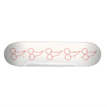 Dos cerezas. Rojo y blanco Patín Personalizado