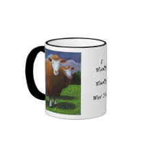 Dos ovejas: I Wuv lanoso lanoso usted: Pintura Taza De Café