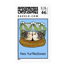 Dos turtledoves franqueo
