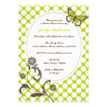 Dot, Butterfly & Flower Bridal Shower Invitation