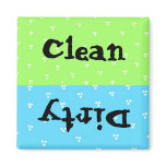 Dot Clean and Dirty Refrigerator Magnet