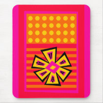 Dot Flowers-n-Stripes mousepads