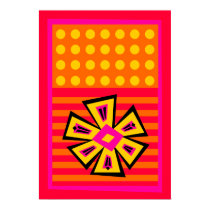Dot Flowers-n-Stripes posters