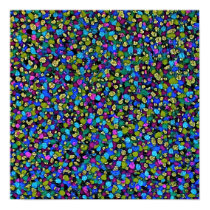 Dot Matrix: Blue Canvas posters