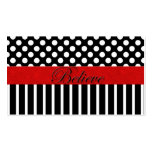 Dot & Strip Affirmation Cards Business Card Templates