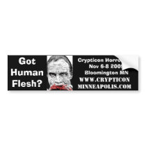 DOTD Bub, Crypticon Horror Con Nov 6-8 2009Bloo... bumper stickers