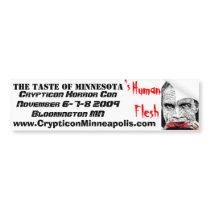 DOTD Bub, The taste of Minnesota, 's, HumanFles... bumper stickers by DonOfTheDead DOTD Bub, The taste of Minnesota, 's, HumanFles... bumper stickers
