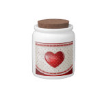 Dots and Heart Candy Jar