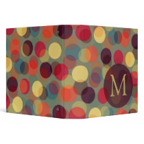Dots And Monogram binder by BluePlanet Dots And Monogram binder