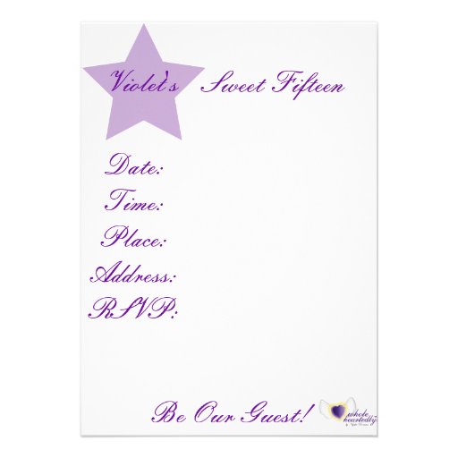 Dots And Star Sweet Fifteen Invitation- Customize