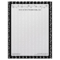 Dots and Straw Black Customized Letterhead by BeezKneez Dots and Straw Black Customized Letterhead