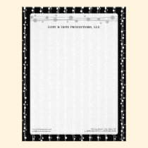 Dots and Straw Black Customized Letterhead letterhead
