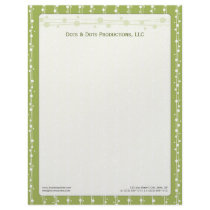 Dots and Straw Dark Citron Customized Letterhead by BeezKneez Dots and Straw Dark Citron Customized Letterhead