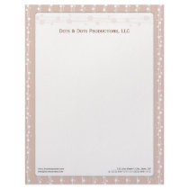 Dots and Straw Dusty Rose Customized Letterhead by BeezKneez Dots and Straw Dusty Rose Customized Letterhead