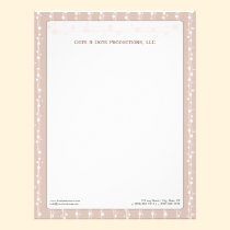 Dots and Straw Dusty Rose Customized Letterhead letterhead